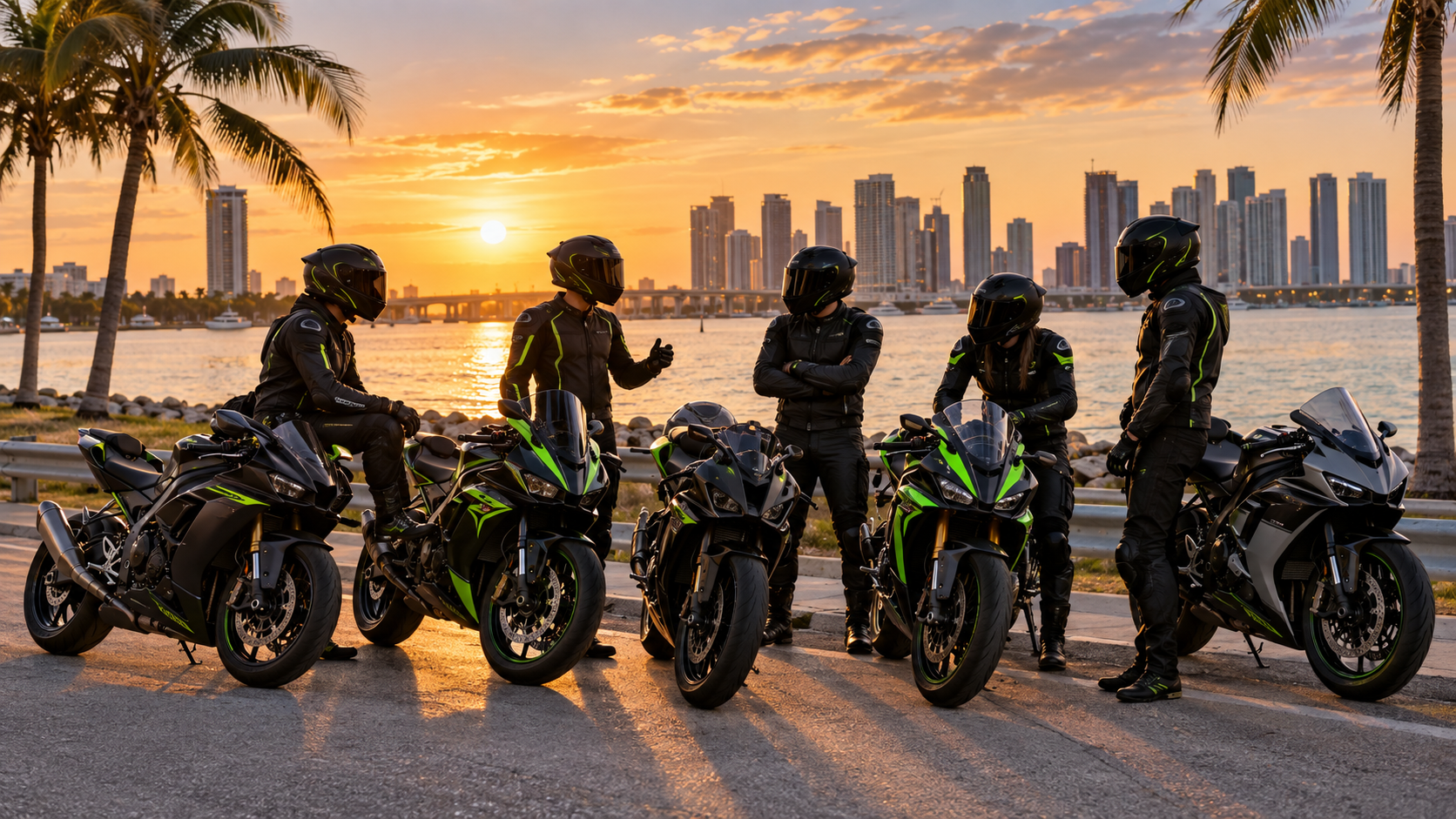 Bikers en Miami · Imagen de ambientación